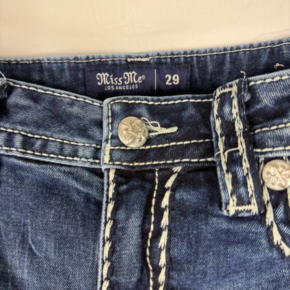 Jeans Miss Me Size 29 T3275B Chloe Boot Embroidered Country Cowgirl - Picture 5 of 9